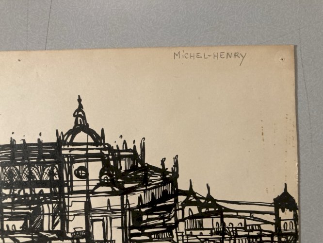 Peinture Encre Michel Henry (1928 2016) Segovie Segovia Alcazar 1954 Art