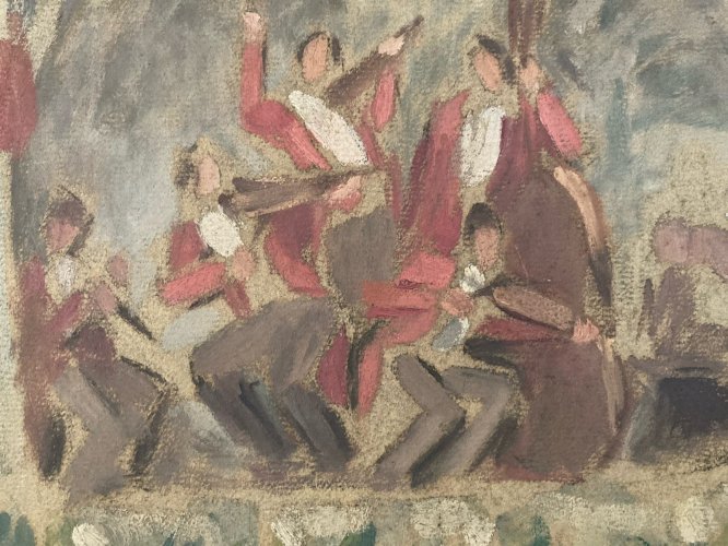 Peinture Expressionisme Gouache 1920 Expressionniste Musique Painting Orchestre