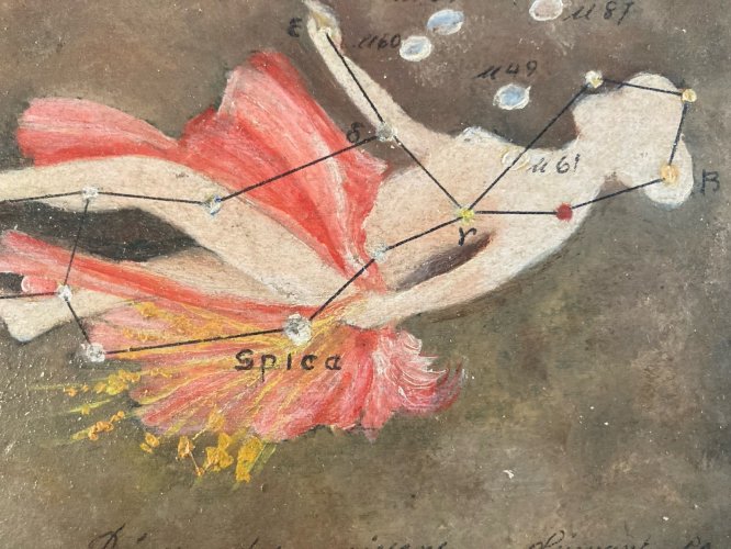 Peinture Femme  1950 Huile Panneau Surréaliste Surréalisme Ancien Art
