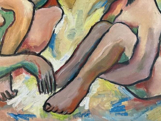 Peinture Femme Carton Cubiste Cubisme 1960 Painting Surrealisme Surréaliste Art