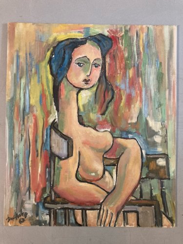 Peinture Femme Carton Cubiste Cubisme 1967 Painting Surrealisme Surréaliste Art