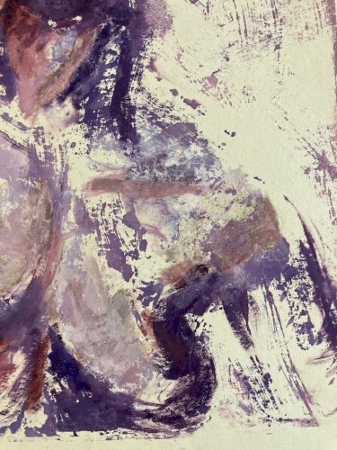Peinture Femme Nue Nu 1980 Gouache A Identifier Expressionnisme Expressionniste