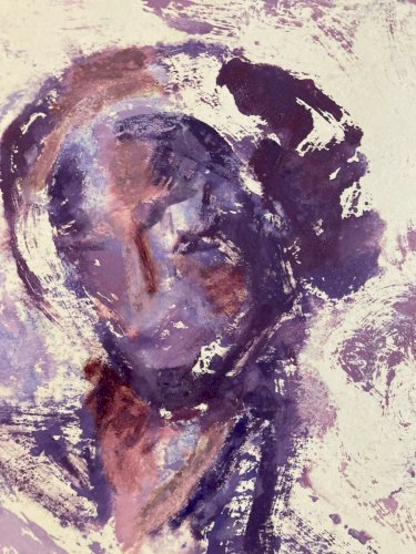 Peinture Femme Nue Nu 1980 Gouache A Identifier Expressionnisme Expressionniste