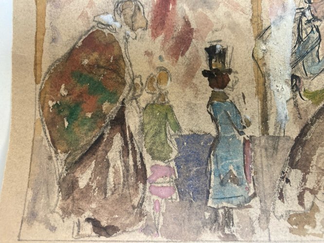 Peinture Femme Nue Nu Gouache Art Deco Orientalisme 1960 Sur Papier A Identifier