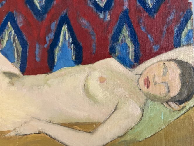 Peinture Femme Nue Nu Huile Papier Fauve Fauvisme Cubisme Cubiste 1930 Art