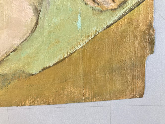 Peinture Femme Nue Nu Huile Papier Fauve Fauvisme Cubisme Cubiste 1930 Art