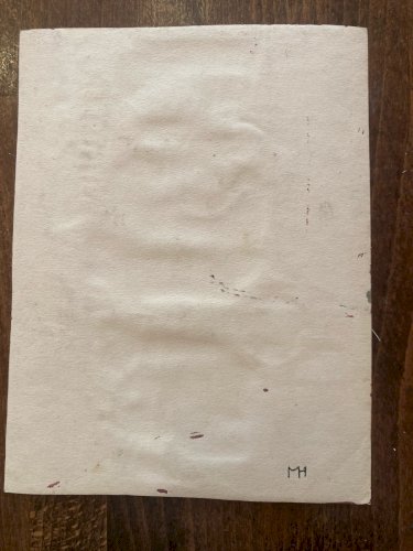 Peinture gouache 1960 Michel Henry Martini Bouteille Alcool Ancien Publicité Art