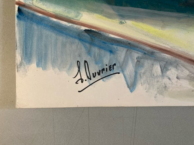 Peinture Gouache 1970  Corps Atelier Classique Femme  A Identifier Art XXe