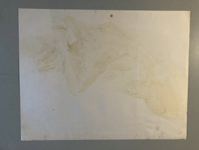 Peinture Gouache 1970  Corps Atelier Classique Femme  A Identifier XXe Art