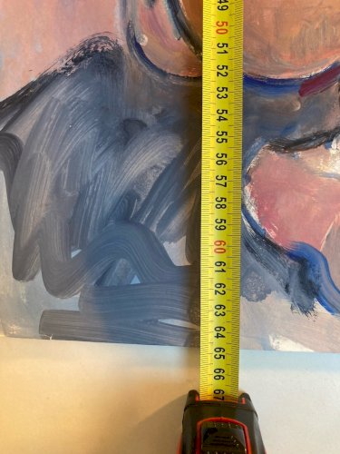 Peinture Gouache Art 1970 Corps Femme étude classique A Identifier