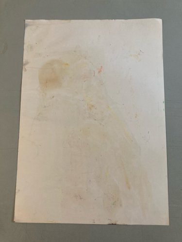 Peinture Gouache Art  Corps Nu Nue Erotique Femme A Identifier 1970