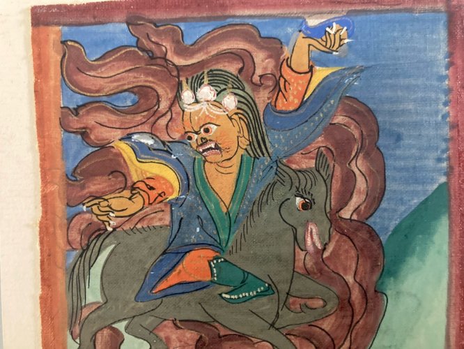 Peinture Gouache Art Inde Illustration Orient Orientaliste Cheval Cavalier