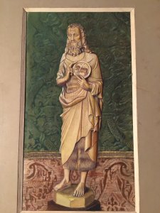 Gouache Painting Cardboard Albert Jarach 1950 Still Life With Lamb Statue 20th Century