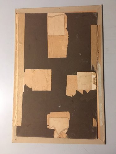 Peinture Gouache Carton Albert Jarach 1950 Nature Morte À La Statue Agneau XXe