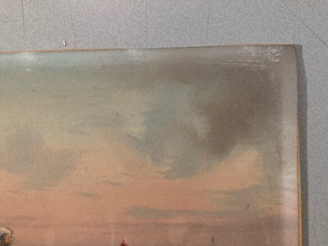 peinture Gouache Debut XXe Papier Fort Orientaliste Orientalisme Art Ancien