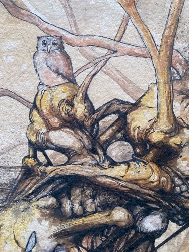 Peinture Gouache Encre Papier Heroic Fantasy Dessin Curiosité Troll Painting Art