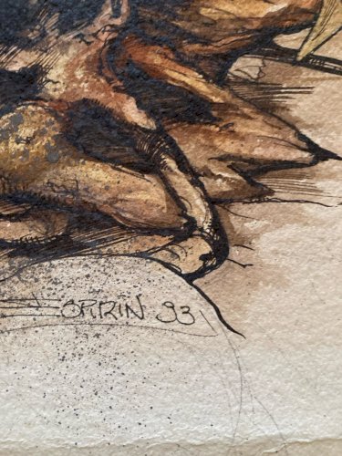 Peinture Gouache Encre Papier Heroic Fantasy Dessin Curiosité Troll Painting Art