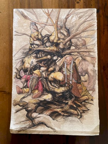 Peinture Gouache Encre Papier Heroic Fantasy Dessin Curiosité Troll Painting Art
