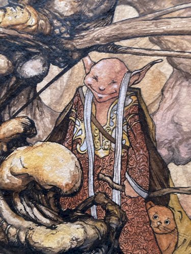 Peinture Gouache Encre Papier Heroic Fantasy Dessin Curiosité Troll Painting Art