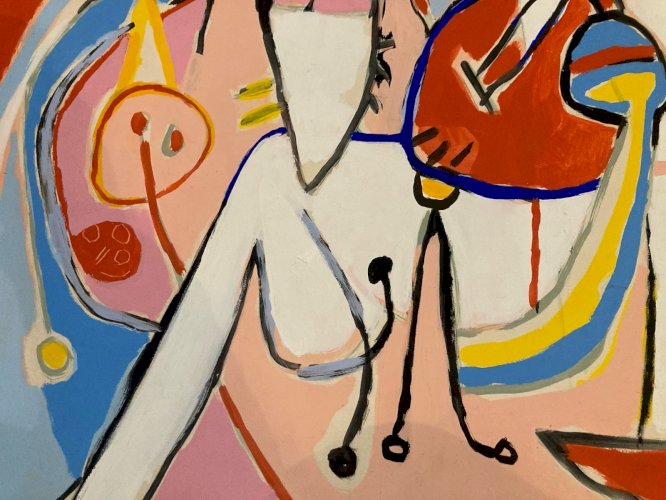 Peinture Gouache Indien Geronimo Papier 1980 Portrait Figuration Libre Art