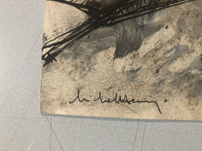 Peinture gouache Michel Henry (1928 2016) Segovie Segovia Alcazar 1954 Art