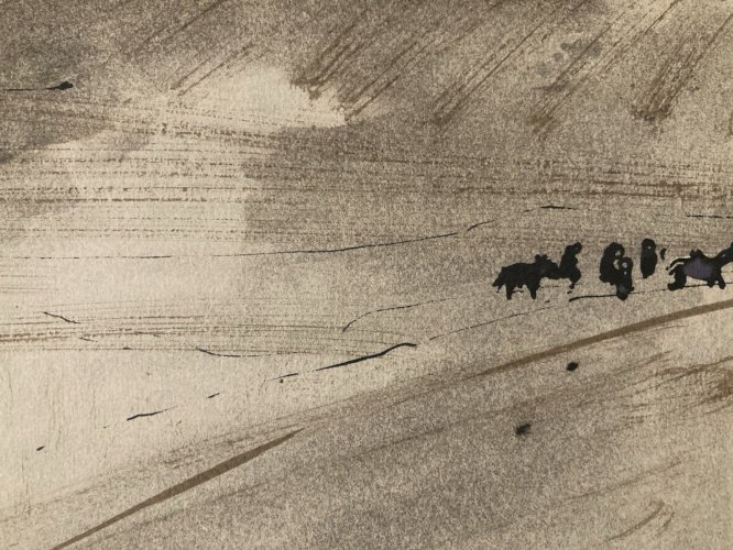 Peinture gouache Michel Henry (1928 2016) Segovie Segovia Alcazar 1954 Art