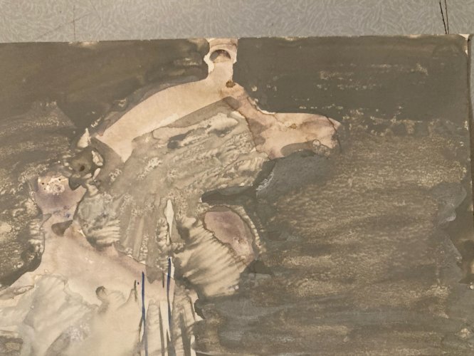 Peinture gouache Michel Henry Marine Bateau Mer Ocean Port 1955 Dessin Art