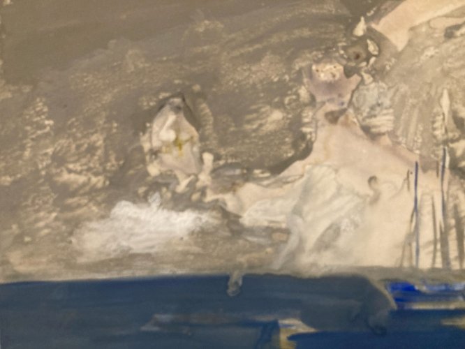 Peinture gouache Michel Henry Marine Bateau Mer Ocean Port 1955 Dessin Art