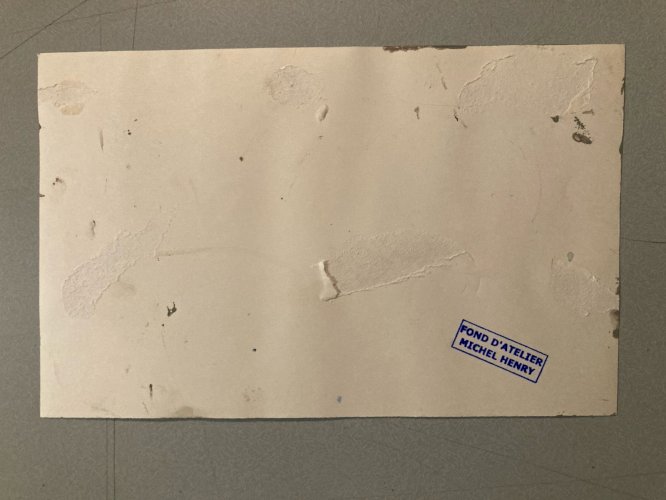 Peinture gouache Michel Henry Marine Bateau Mer Ocean Port 1955 Dessin Art