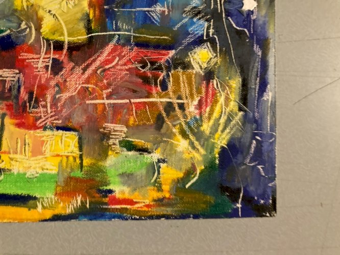 Peinture Gouache Papier Abstrait Abstraction Lyrique 1980 Art Dessin