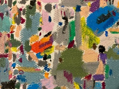 Peinture Gouache Papier Abstrait Abstraction Lyrique 1980 Dessin Art