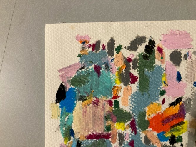 Peinture Gouache Papier Abstrait Abstraction Lyrique 1980 Dessin Art