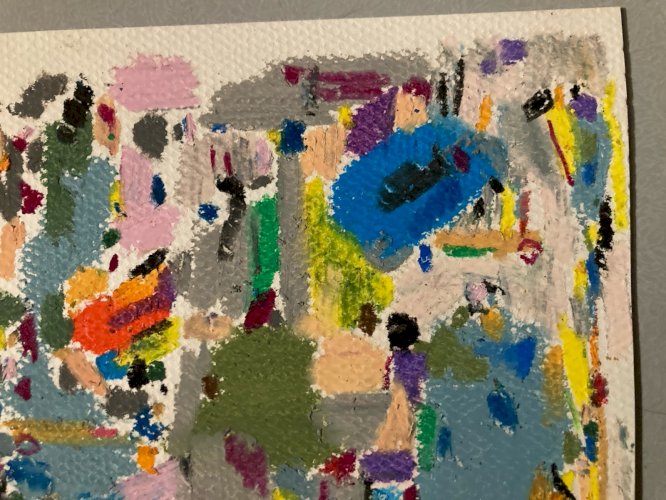 Peinture Gouache Papier Abstrait Abstraction Lyrique 1980 Dessin Art