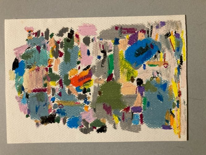 Peinture Gouache Papier Abstrait Abstraction Lyrique 1980 Dessin Art