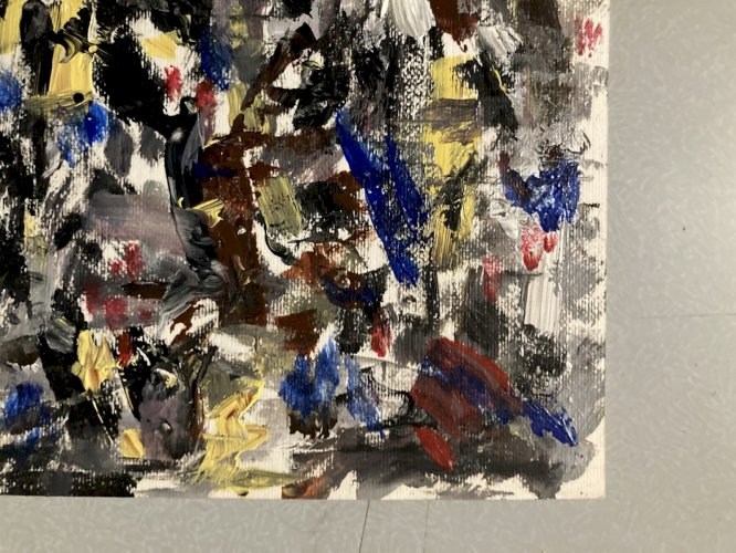 Peinture Gouache Papier Abstrait Abstraction Lyrique 1980 Non Signé