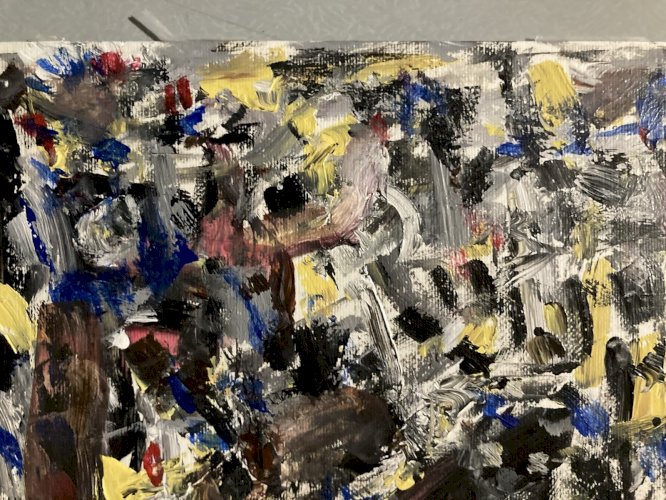 Peinture Gouache Papier Abstrait Abstraction Lyrique 1980 Non Signé