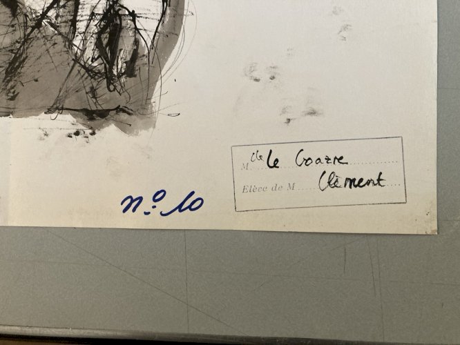 Peinture Gouache Papier Encre Dessin Art Curiosité Curiosa 1980 À Identifier XXe