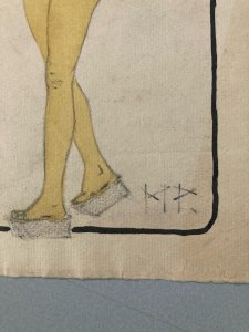 Gouache Painting Paper Woman Japan To Identify Art 1900 Old Painting MP