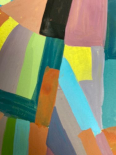 Peinture Gouache Sur Papier 1930 Jeanne Kosnick Kloss Abstrait Tampon