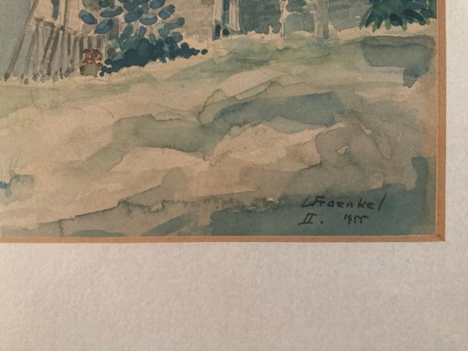 Peinture Gouache Tahiti 1955 Art Expressionnisme Fraenkel Painting Ancien Old