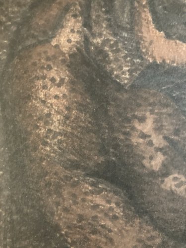 Peinture Homme Portrait Gouache 1960 Cubisme Cubiste A Identifier Art XXe