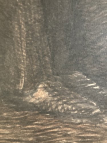 Peinture Homme Portrait Gouache 1960 Cubisme Cubiste A Identifier Art XXe