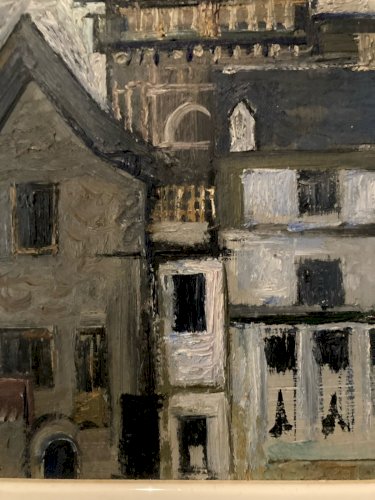 Peinture Huile 1950 école Russe Painting Expressionnisme Expressionniste Bayle