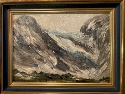 Oil Painting 1960 Landscape Mountain Expressionist Expressionism Painting