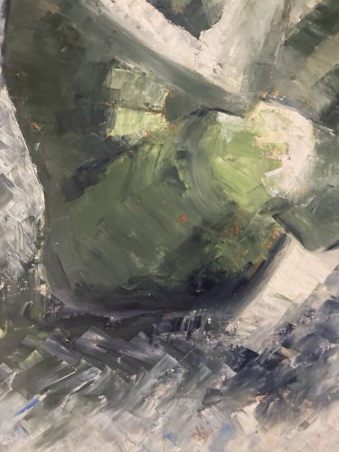 Peinture Huile 1960 Portrait Homme Expressionniste Art Expressionisme