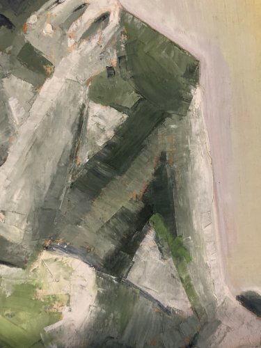 Peinture Huile 1960 Portrait Homme Expressionniste Art Expressionisme