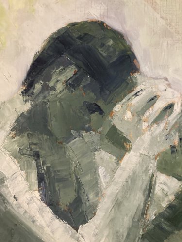 Peinture Huile 1960 Portrait Homme Expressionniste Art Expressionisme