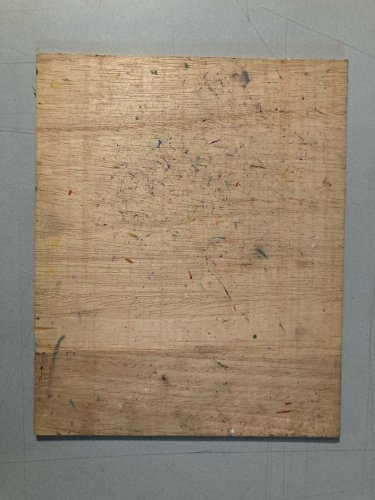 Peinture Huile Bois  Art Abstrait 1990 Expressionnisme Abstraction