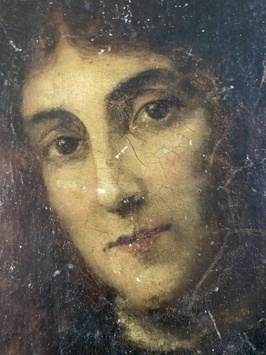 Peinture Huile Bois Portrait XIXe Femme Buste Art 1850 A Identifier Ancien