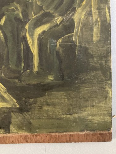 Peinture Huile Carton Bois 1950 Expressionniste Expressionnisme À Identifier